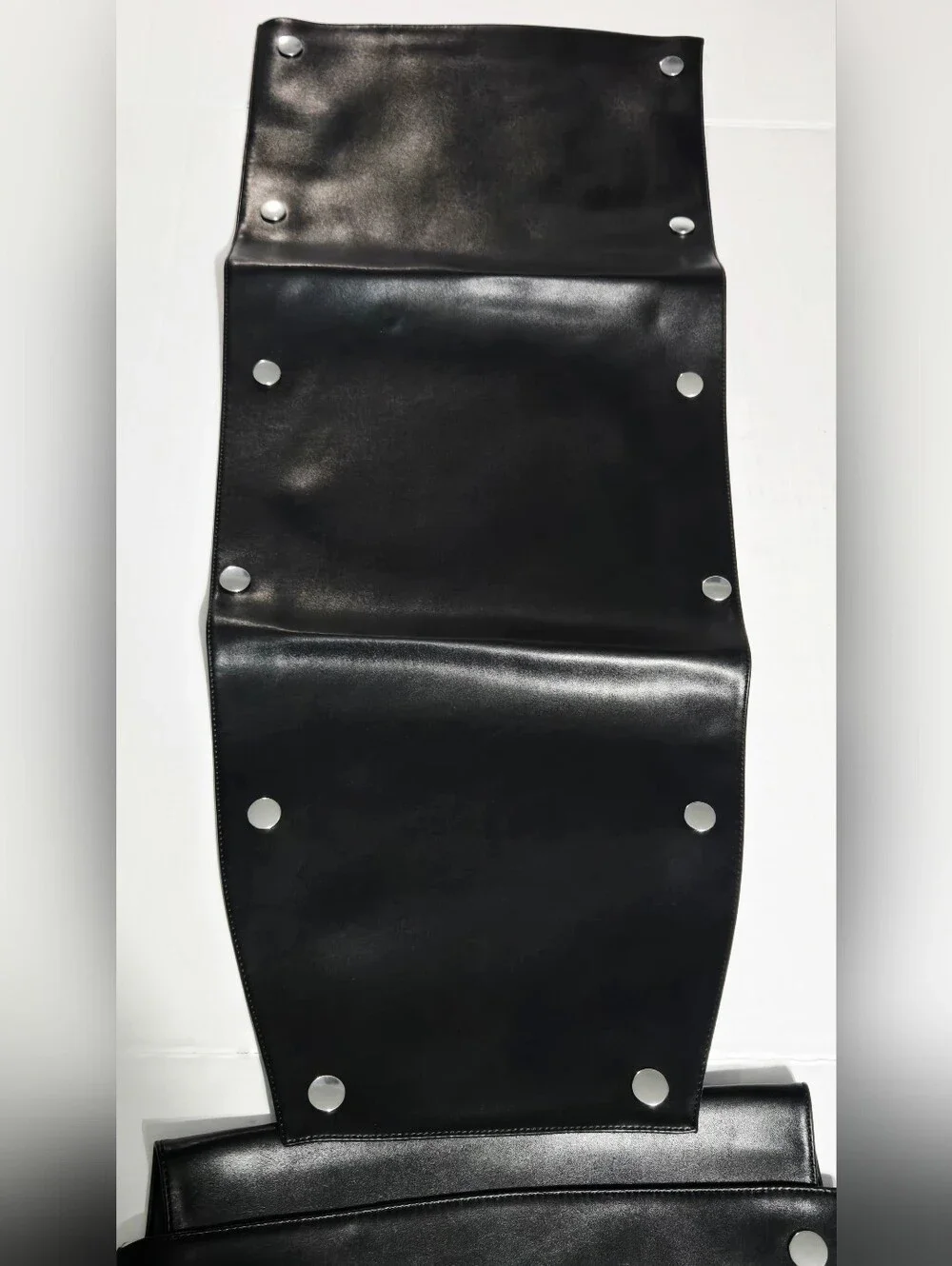 Size 7.5 Black Platform Boots w/ Removable Snap-On Wrap Panels Chunky Lug Sole